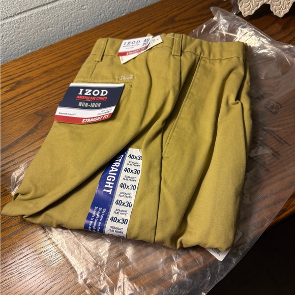 Izod Other - IZOD Men’s Khaki Chino Pants | Straight Fit | 40x30 | New with Tags